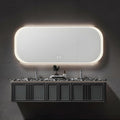 Black 80IN Dual Bathroom Vanity with Sink - Modern Floating Bathroom Vanity Set | Equipped with LED Smart Defogging Mirror | Luxurious Marble Countertop | Oak Material