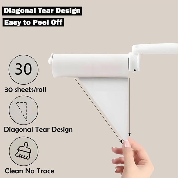 Mini Travel Lint Roller with 300 Sticky Sheets, Compact Portable Pet Hair Remover with Cover for Clothes, Travel, Small Foldable Lint Roller for Purse Car Bag Essentials (Black and Blue)