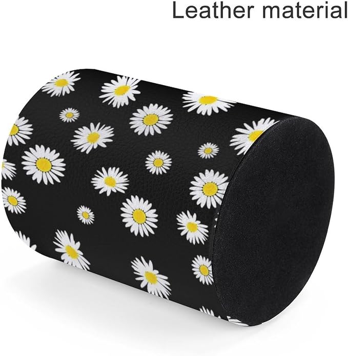Daisy Pen Holder Pencil Cup for Desk Organizer | Cute Makeup Brush Holder PU Multifunctional Office Suppliesfor Decor Home Classroom School