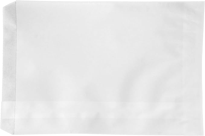 SSWBasics Small Kraft Paper Merchandise Bags - 6'W x 9'H, Case of 1000 - White Gift and Lunch Bags for Retail, Parties, and Events
