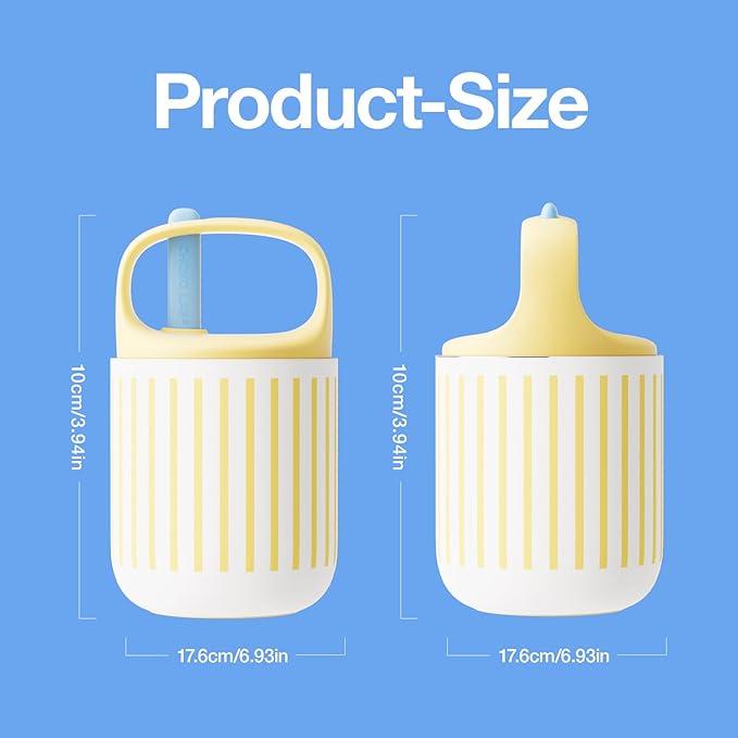 CHAKO LAB Food Jar 15 oz | Stainless Steel Vacuum Insulated for Hot Food and Cold Food | Wide Mouth Leak Proof Lunch Storage for Smoothie Bowl, Soup, Yogurt(Yellow and White)