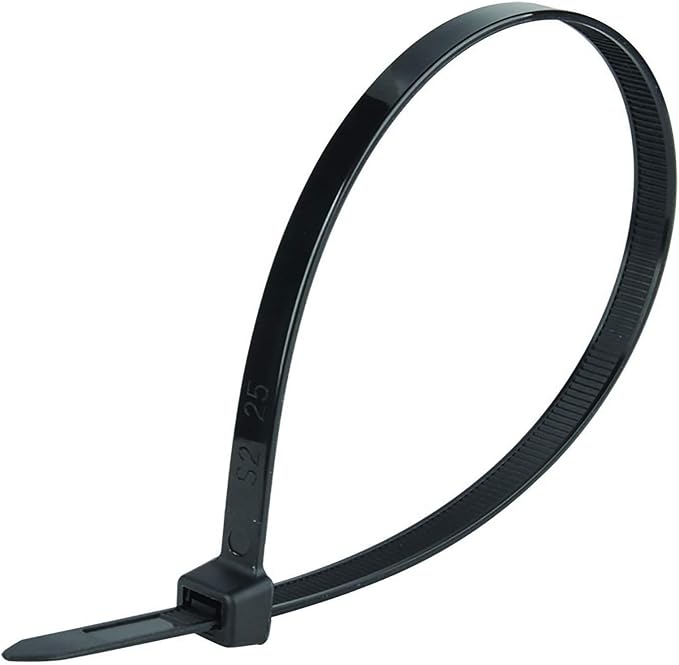 Superun Black Zip Ties 8 Inch 50 Lbs UV resistant Cable Ties 100 Pack | Self-locking,Width 0.18",Max Bundle Diameter 2.0",Industrial Grade,fireproof,Heavy duty,For indoor and outdoor