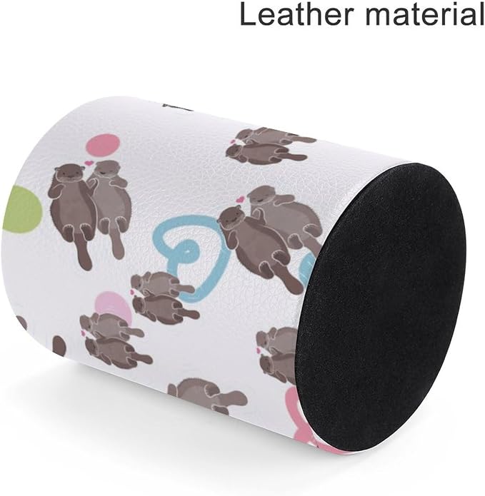 Sea Otter Pen Holder Pencil Cup for Desk Organizer | Cute Makeup Brush Holder PU Multifunctional Office Suppliesfor Decor Home Classroom School