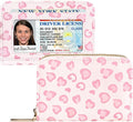 Sunwel Fashion Credit Card Holder for Women Small Accordion Card Cases with ID Window (PINKLEOPARD)