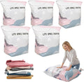 No-Pump Large Vacuum Storage Compression Bags, 2026 Upgrade Heavy-Duty Reusable Jumbo Cube Vacuum Seal Bags 28 Inch Space Saving Organizer for Off-Season Bedding Pillows Clothes