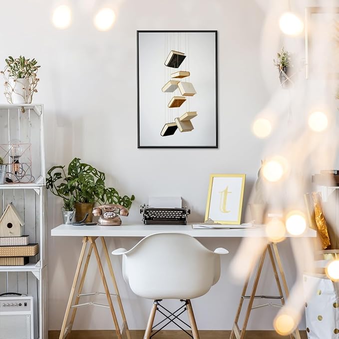 Minimalist Book Art Aesthetic Poster Canvas Wall Art Decoration Living Room Home Decor Bedroom Decoration Poster black framed12x18inch