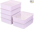 Cetomo 10 Cells Plastic Underwear Sock Drawer Organizer with Lid, Lidded Storage Box with Dividers for Bras and Socks, Basket for Closet, Stackable, Pink, 10 Compartments (31 x 24 x 8 cm)