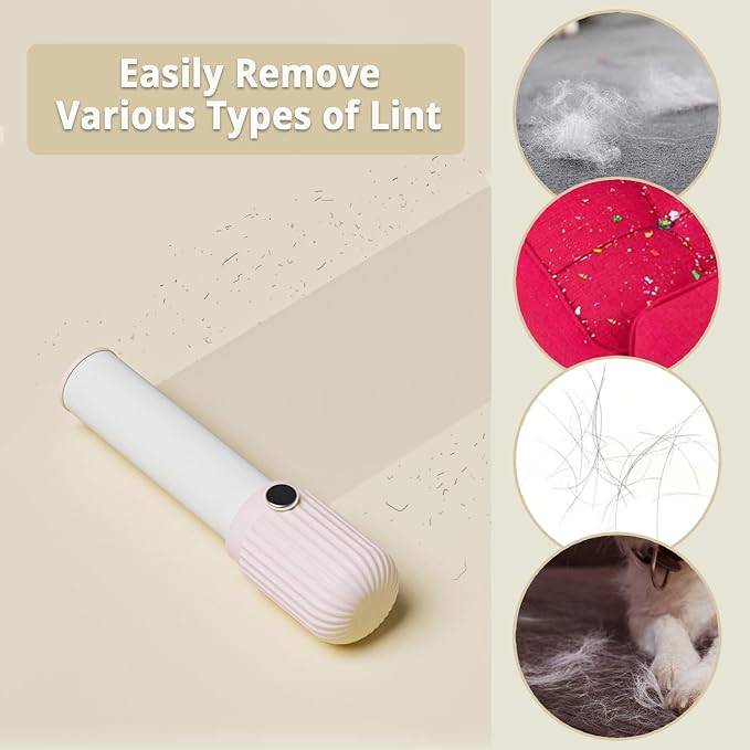 Compact Lint Remover with 150 Sheets, 1 Roller + 4 Refills, Pink | Mini Size & Easy Carry, Protective Cover, Multi-Surface Pet Hair Removal for Clothes, Home & Travel Ready