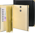 Document Organizer | in Case I Die Binder Organizer with Labels-Black+Khaki | Family Emergency Binder, File Organizer, Important Document Organizer, Folio Folder, Planner