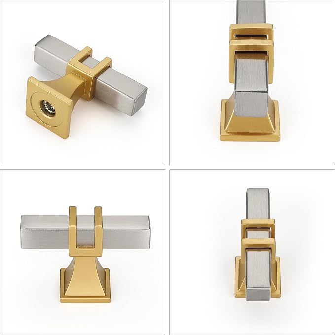 30 Pack Cabinet Knobs Brushed Nickel and Gold Dresser Drawer Knobs Silver and Gold Cabinet Knobs Kitchen Cabinet Hardware