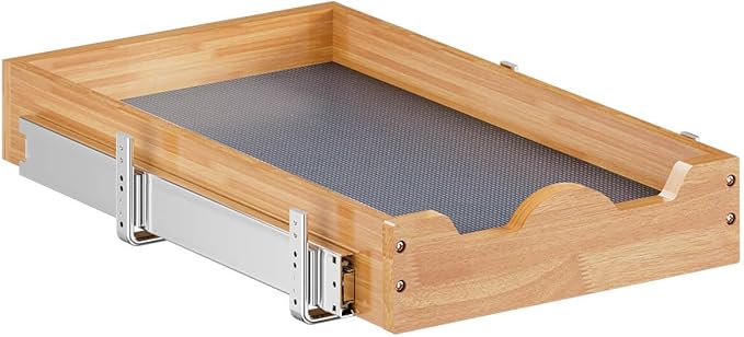 OCG Pull Out Drawers For Kitchen Cabinets 14" W x 21" D, Slide out Wood Drawer Shelf, Pull Out Shelves for Base Cabinet Organization in Kitchen, Pantry, Bathroom
