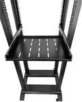 Keyboard mount-1U Sliding Shelf 19in Mount Keyboard Shelf Tray 4 Post Rack Mount Adjustable Depth 15 to 25inch for 19" Server Network Rack&Cabinet (Rack drawer-250)