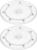 uxcell 2Pcs Acrylic Lazy Susan Turntable, 6 Inch Clear Turntable Organizer Ball Bearing 360 Degree Rotating Tray for Spice Rack Table Cake Kitchen Pantry Decorating Bathrooms