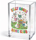 Funny Silly Goose Book Club Acrylic Pencil Holder Cup | Goose Bookmark Holder for Reader Bookish Bookworm Librarian Book Club, Desk Organizer Gifts for Teacher Geese Book Lover