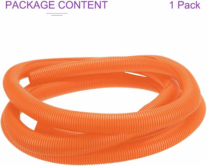 DMiotech 20ft Wire Loom Split Tubing 2 Inch(50.8mm) ID, Cord Protectors from Pet Flexible Conduit Cable Management for Office Home Garden, Orange