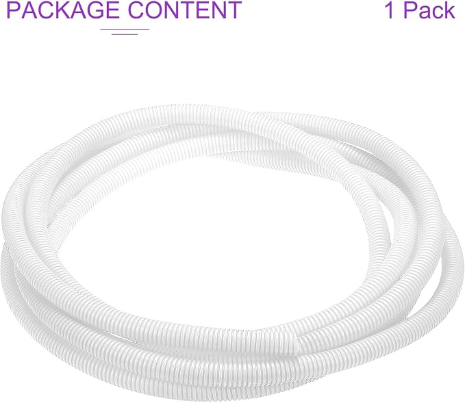 DMiotech 20ft Wire Loom Split Tubing 5/8 Inch(15.9mm) ID, Cord Protectors from Pet Flexible Conduit Cable Management for Office Home Garden, White