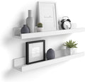 Mobili Fiver, Set of 2 First Picture Shelves, 31.49 in, Matt White, Made in Italy