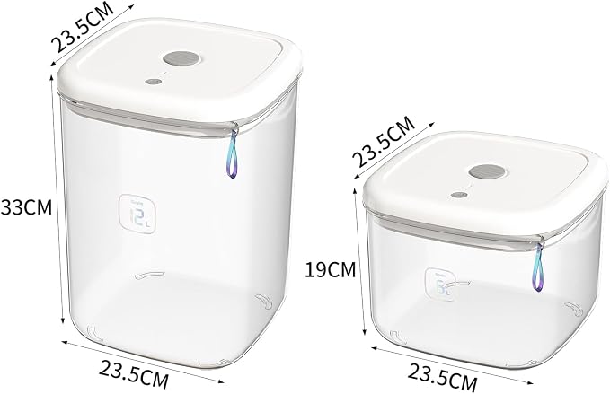 Vacuum Sealed Pet Food Storage Container - 6L/12L Airtight Bucket for Cat & Dog Food, Also for Rice & Grains, Pest-Proof (12L)