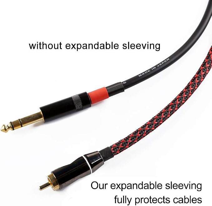 100ft - 1/4 inch PET Expandable Braided Sleeving – BlackRed – Alex Tech Braided Cable Sleeve