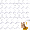 Maitys 36 Pcs Purse Hanger Hook Acrylic Bag Rack Holder for Bag Hanger Handbag Tote Hook Closet Organizer Storage Over The Closet Rod Backpacks Satchels Crossovers Tote (White)