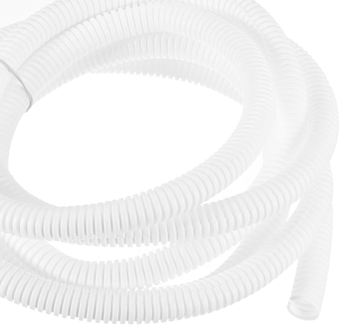 DMiotech 10ft Wire Loom Split Tubing 1/2 Inch(12.7 Mm) ID, Cord Protectors from Pet Flexible Conduit Cable Management for Office, Home, Garden, White