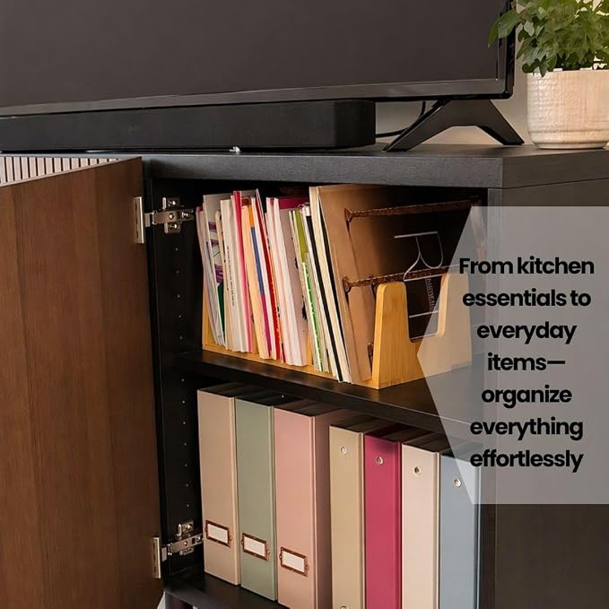 Pot Organizers Inside Cabinet – Pot Lid & Plate Rack for Cabinet, Multi-Use Storage for Lid Organizer Inside Cabinet - Cutting Boards, Baking Sheets & Trays - Fits Under Cabinet or Drawer