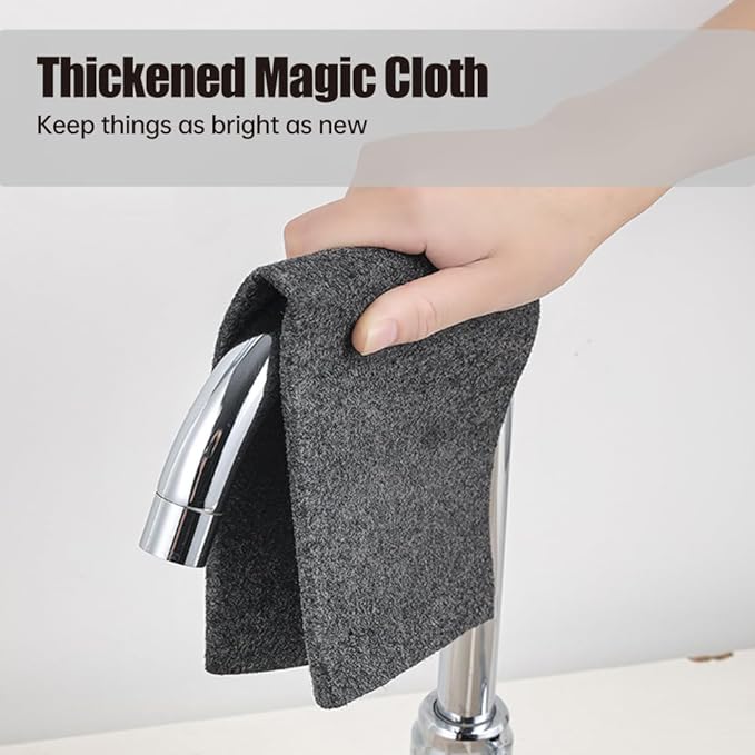 Thickened Magic Cleaning Cloth, 2026 New Reusable Glass Wiping Cloths, Streak Free Cleaning Cloths, Multipurpose Microfiber Cleaning Rags Towels for Kitchen, Window and Car Glass (10, 12×16 in)