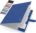 Sooez Accordion File Organizer, Letter Size Expanding File Folder with Labels, 5 Pocket Folders for Document, Portable Paper Bill Receipt Organizer for Home School Office Supplies, A4 Size, Navy Blue