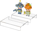 Acrylic Shelf Riser 6x3.9x1 pack of 2, Countertop Acrylic Display Storage Organizer for Shoes, Glasses, Plants, Home Decors, Perfume, Books, Dolls, 6x3.9x1 Inch