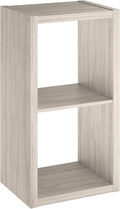ClosetMaid Decorative Open Back 2-Cube Storage Organizer, Bleached Walnut