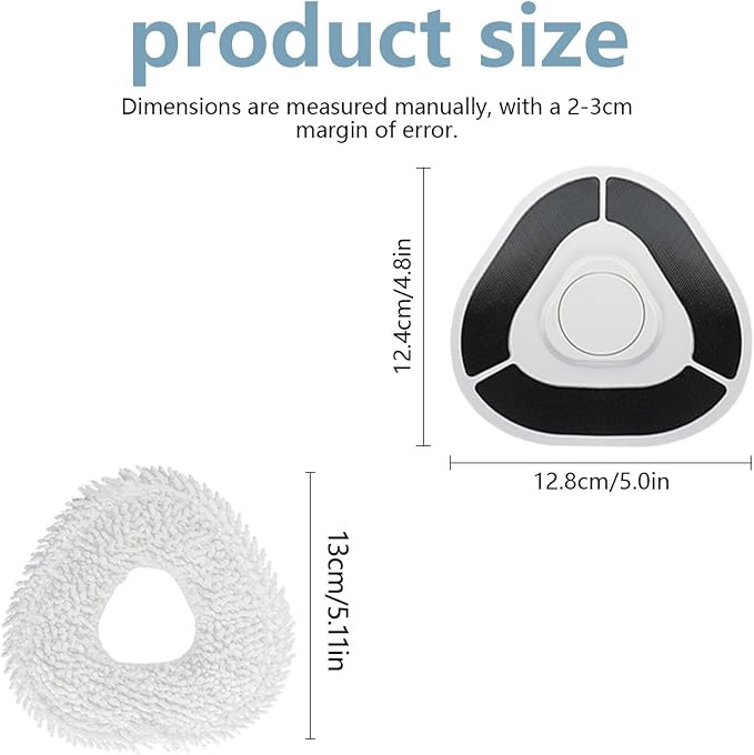 Mop Pad Plate for Narwal Freo X Ultra, Freo, Freo Pro, Freo Z10, Freo Z Ultra Robot Vacuum Cleaner, Freo Z10 Accessoires 2 Mop Pads, 2 Mop Pad Holders, 4 Pcs Replacement Parts