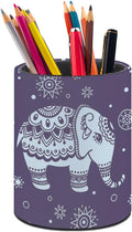 Cute Elephant Pen Holder Pencil Cup for Desk Organizer | Cute Makeup Brush Holder PU Multifunctional Office Suppliesfor Decor Home Classroom School