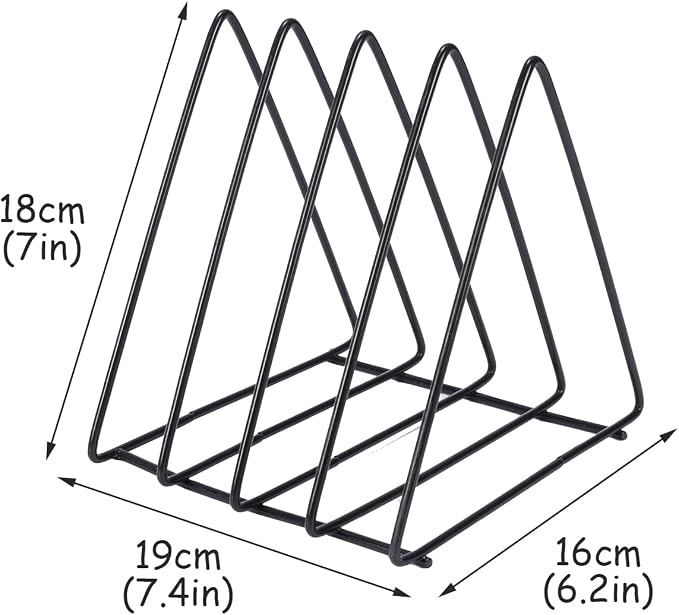 Pots and Pans Organizer 4 Slot Pan Organizers inside Cabinet Cutting Board Holder Sheet Pan Organizer Adjustable Metal Rack for Kitchen Cabinet, Pantry and Countertop Space-Saving Storage