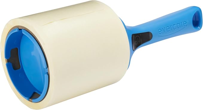 Evercare Jumbo Lint Roller, 60‑Sheet Extra‑Large Adhesive Roller with Blue Handle for Pet Hair & Lint