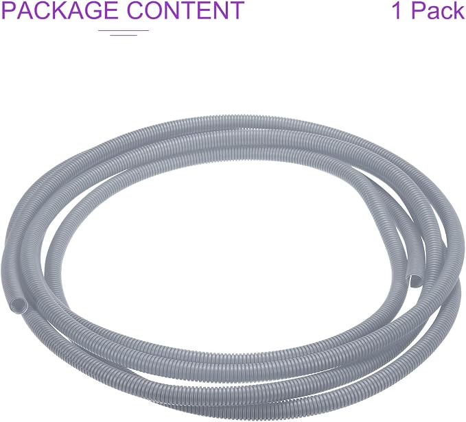 DMiotech 20ft Wire Loom Split Tubing 1/2 Inch(12.7mm) ID, Cord Protectors from Pet Flexible Conduit Cable Management for Office Home Garden, Gray