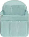 Surblue Backpack Organizer Insert Liner Hanging Travel Rucksack Purse and Handbag Insert Pocket, High-capacity Divider Foldable Nylon Shoulder Bag Organizer for Men and Women, (Skyblue, L)