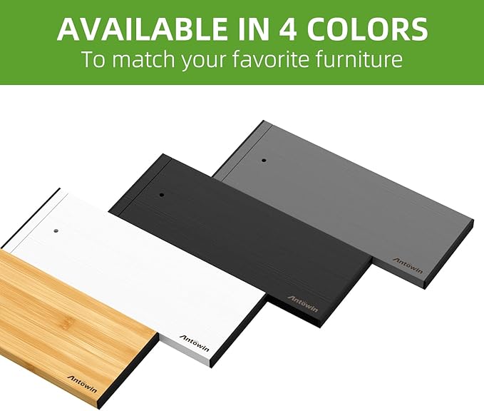 ANTOWIN 4 Pack Expandable Drawer Dividers, 4.7'' High, Extend from 12.2'' to 17.7'', Dresser Drawer Organizers, Bamboo Separators for Kitchen, Bedroom, Office, Bathroom (White)