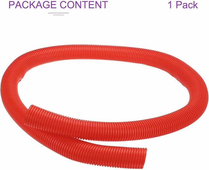 DMiotech 6.6ft Wire Loom Split Tubing 2 Inch(50.8mm) ID, Cord Protectors from Pet Flexible Conduit Cable Management for Office Home Garden, Red