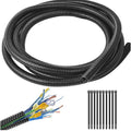 Black 1/2" inch Split Wire Loom Tubing,Alex Tech 32.8ft