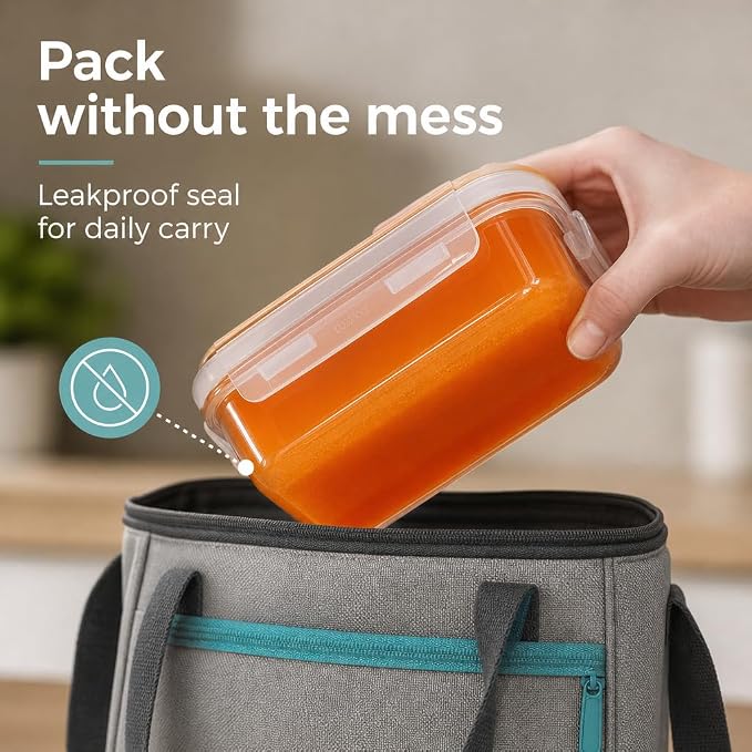 otis classic Glass Food Storage Containers With Locking Lids - Meal Prep Containers - Lunch Bento Boxes - 1 Compartment - 4pk-28oz Box Set - Transparent Lids - BPA Free and Dishwasher Safe