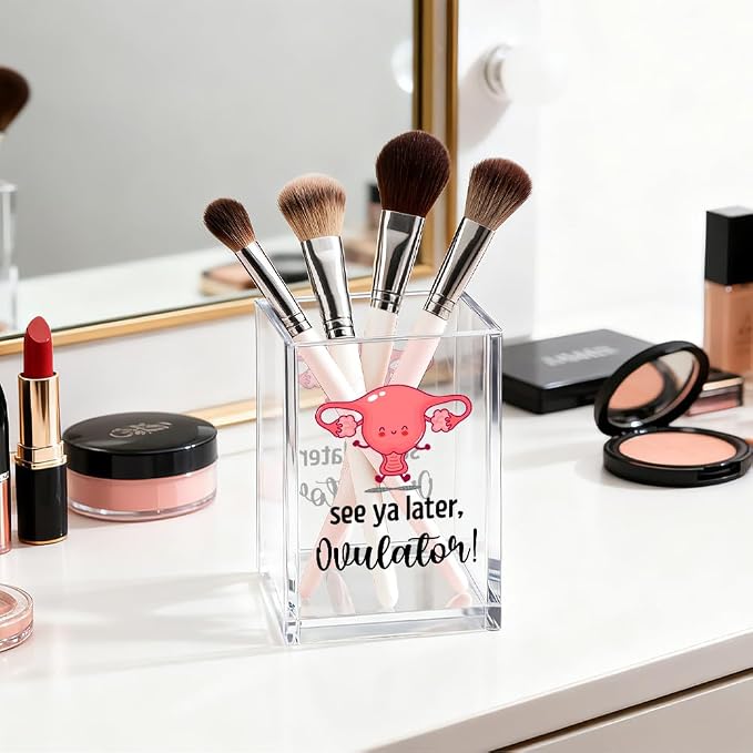See Ya Later Ovulator Pen Holder Cosmetic Organizer, Funny Hysterectomy Pen Pencil Holders for Desk, Labor And Delivery Gifts Desk Accessories, OB GYN Organizer for Obstetrics Nurse Doctor