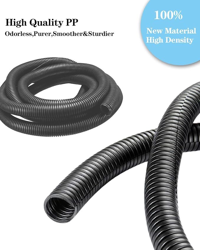 1/2 Inch Wire Loom Split Tubing - 10 ft Cord Protector Electric Wires Covers, Automotive Wire Flexible Conduit, Plastic Wire Cover