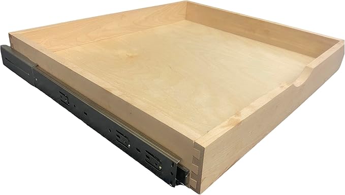 Couver Pull Out Drawers For Cabinets, 24"W x 21"D x 3"H Soft Close Slide Out Wood Shelves Storage Organizer for Kitchen, Finished, Heavy-Duty, Non-Assemble