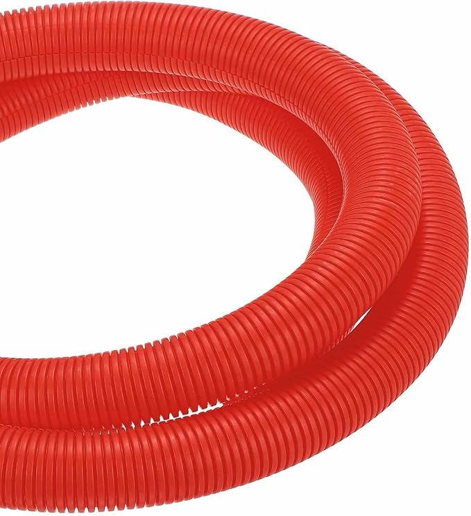 DMiotech 10ft Wire Loom Split Tubing 1 1/2 Inch(38.1mm) ID, Cord Protectors from Pet Flexible Conduit Cable Management for Office Home Garden, Red