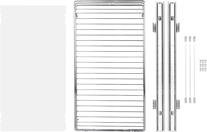 VEVOR 15.5" Wx21 Dx3.5 H Pull Out Cabinet Organizer, Heavy Duty Slide Out Pantry Shelves, Chrome-Plated Steel Roll Out Drawers, Storage for Home Under Sink, 17" Wx22 Dx7 H Install Size for Cabinet