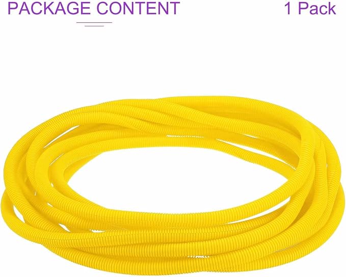 DMiotech 50ft Wire Loom Split Tubing 3/4 Inch(19.1mm) ID, Cord Protectors from Pet Flexible Conduit Cable Management for Office Home Garden, Yellow
