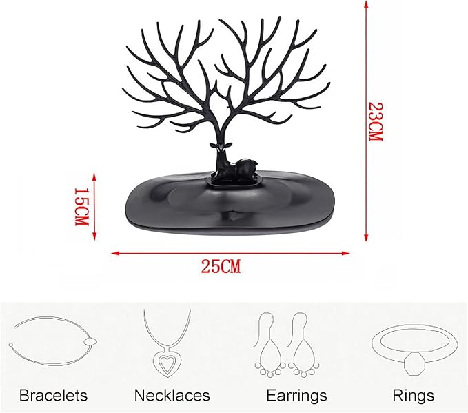 Jewelry Organizer Hanging Tree Rack, Jewelry Display Stand | Tree Tower Rack Hanging Organizer, For Necklace, Earrings, Bracelet, Ring, Jewelry Tree Stand Rack
