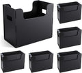 6 Pcs Portable Desktop File, Side Handles, Filing Organizer, Hanging File Folders, Letter Size for Schools Office Home (Black)