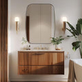 ANDY STAR Bronze Bathroom Mirror, 24x32 Oblong Vanity Mirror with Stainless Steel Metal Frame, Oil Bronze Oval Mirror for Over Sink, Modern Anti Rust Wall Mounted