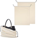 2 PCS Dust Bag for Shoes and Purses, Cloth Bag With Drawstring Handbag Dust Cover Bags Large Cotton Drawstring Storage Bags, Beige ShoeBag Multi Purpose Protective Pouches for Purses Shoes Boots